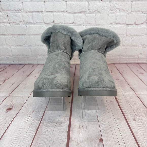 Cushionaire Kenzie Cozy Hidden Wedge Gray Boots Women’s Size 9 - Picture 5 of 11